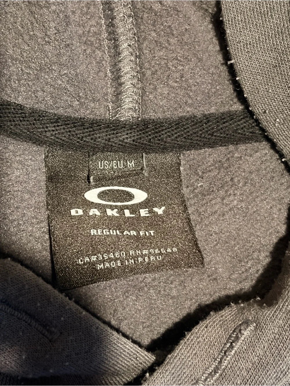 Oakley Charcoal Hooded Sweatshirt with Chest Stripe